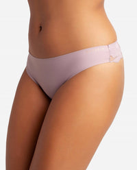 Danskin - 5-pack Bonded Microfiber Thong Underwear With Lace Back