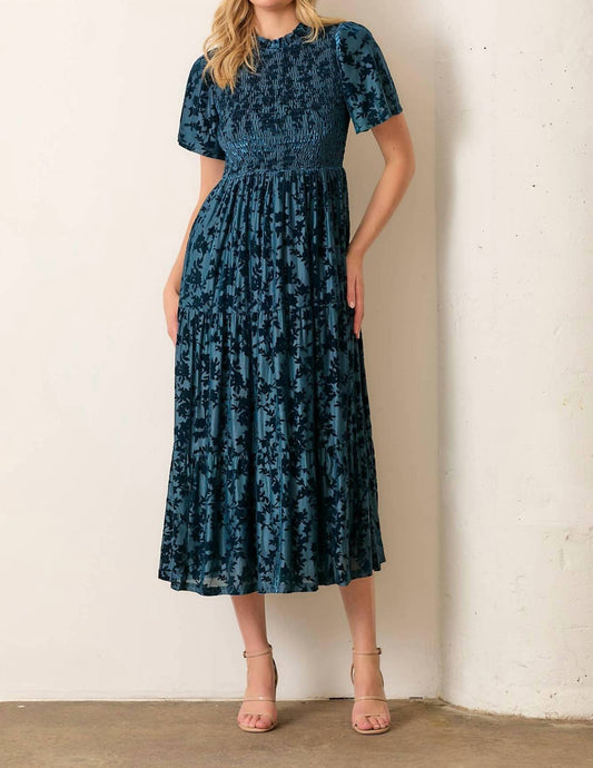 Polagram - Printed Velvet Dress -PLUS