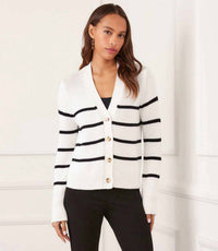 Karen Kane - Stripe Cardigan Sweater