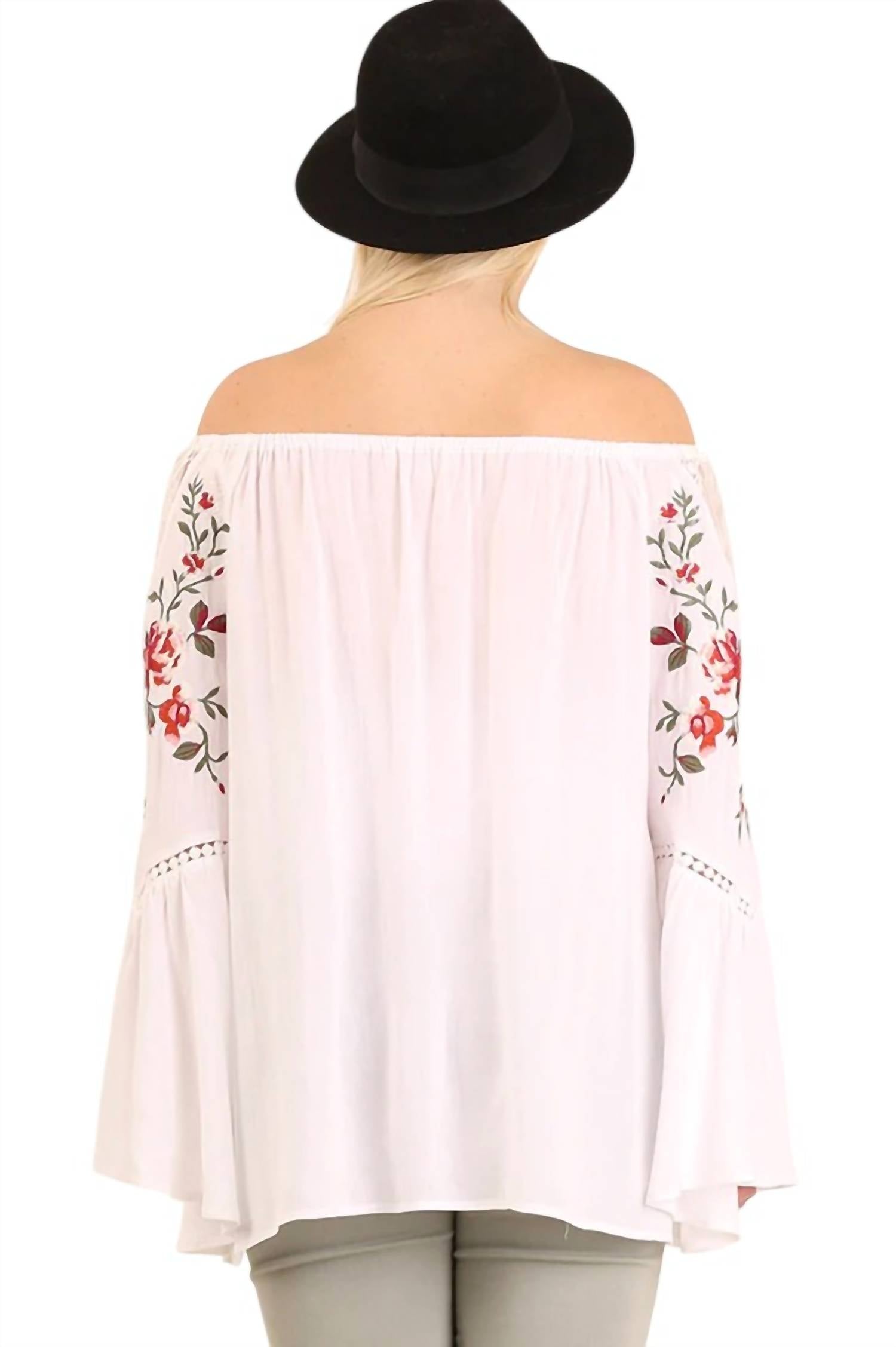Umgee - Embroidered Bell Sleeve Tunic