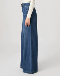 Paige - Cameron Wide Leg Jeans With Tortoise Belt