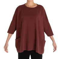 Cut Loose - Pucker Doublecloth Pull Over Top