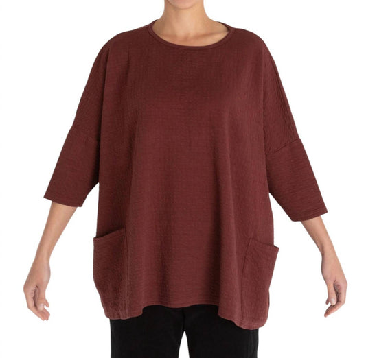 Cut Loose - Pucker Doublecloth Pull Over Top