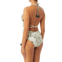 Vince - OASIS TAPESTRY WRAP PLUNGE ONE PIECE