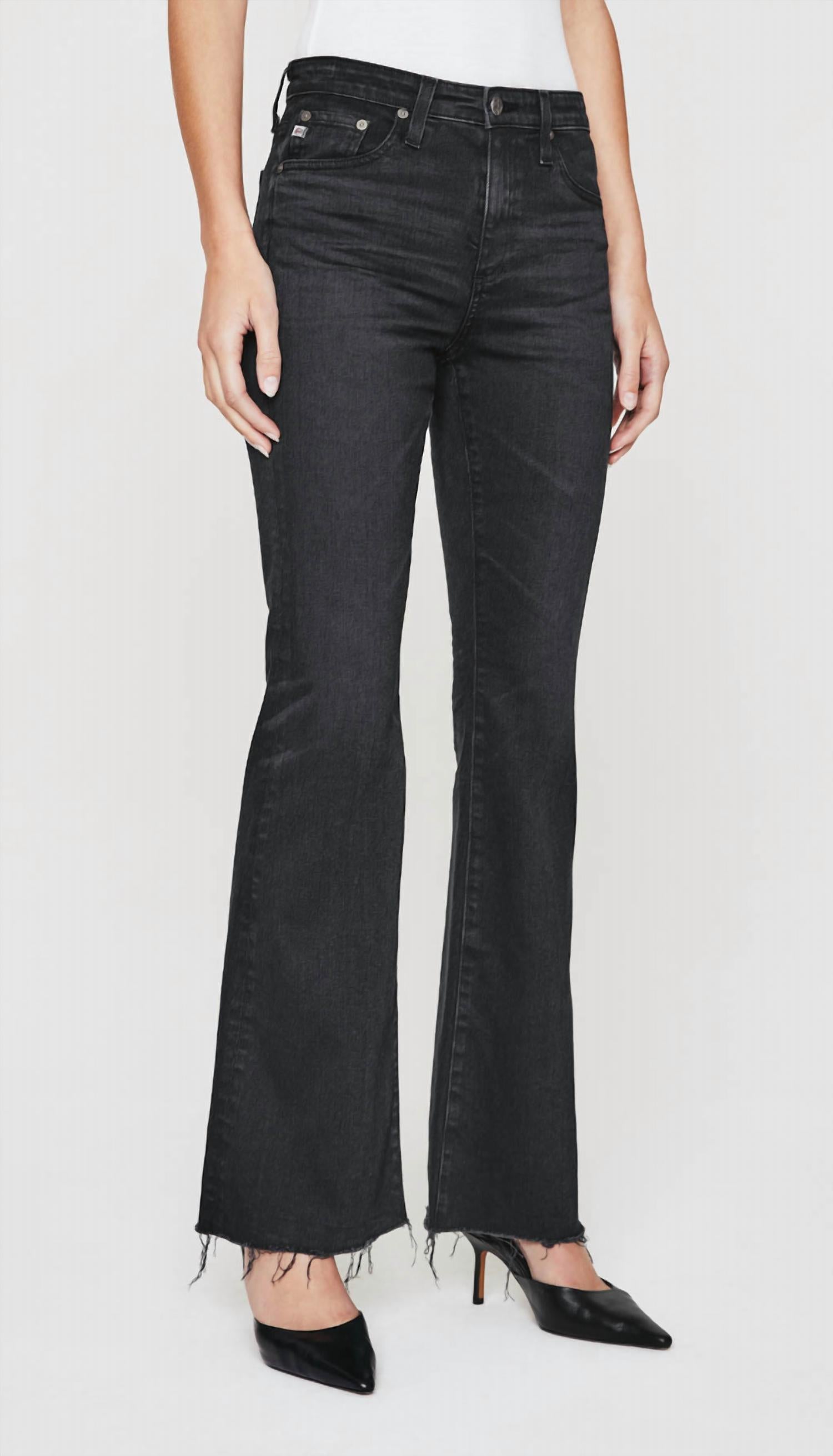 AG Jeans Farrah Bootcut Raw Hem Pants in 4 years discord - women's pants