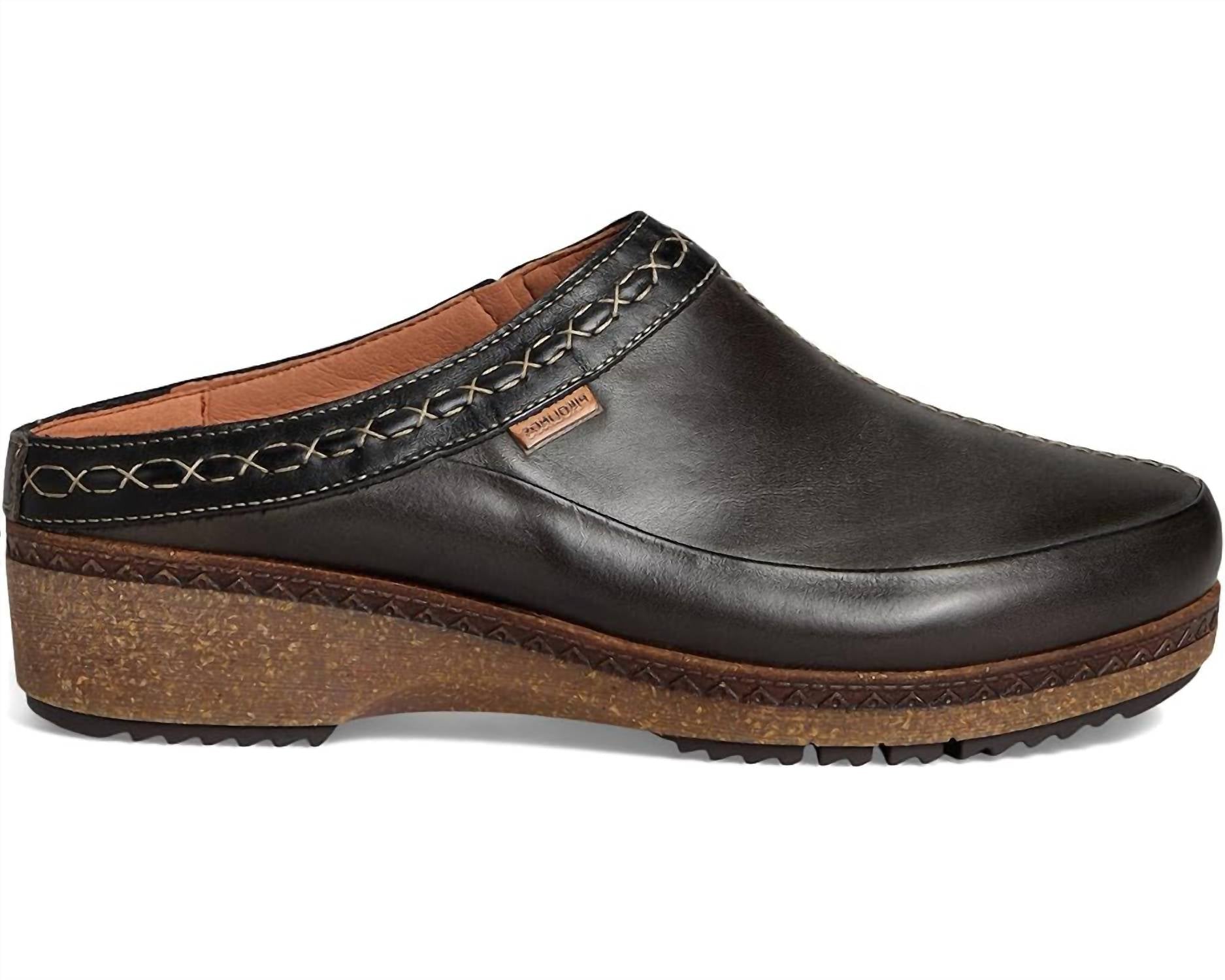 PIKOLINOS Women's Granada Clogs in lead - women's shoe - alternate view