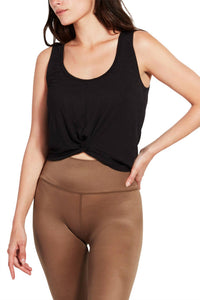 Kensie - Twist Front Scoop Neck Sleeveless Tank Top