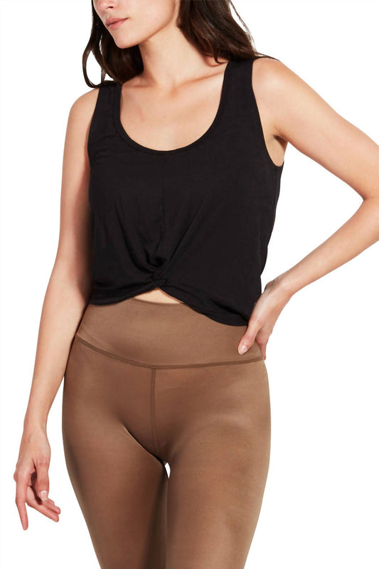 Kensie - Twist Front Scoop Neck Sleeveless Tank Top