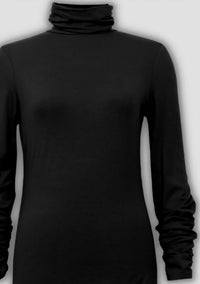 Joseph Ribkoff - Women's Turtleneck Top With Rouching At Sleeve
