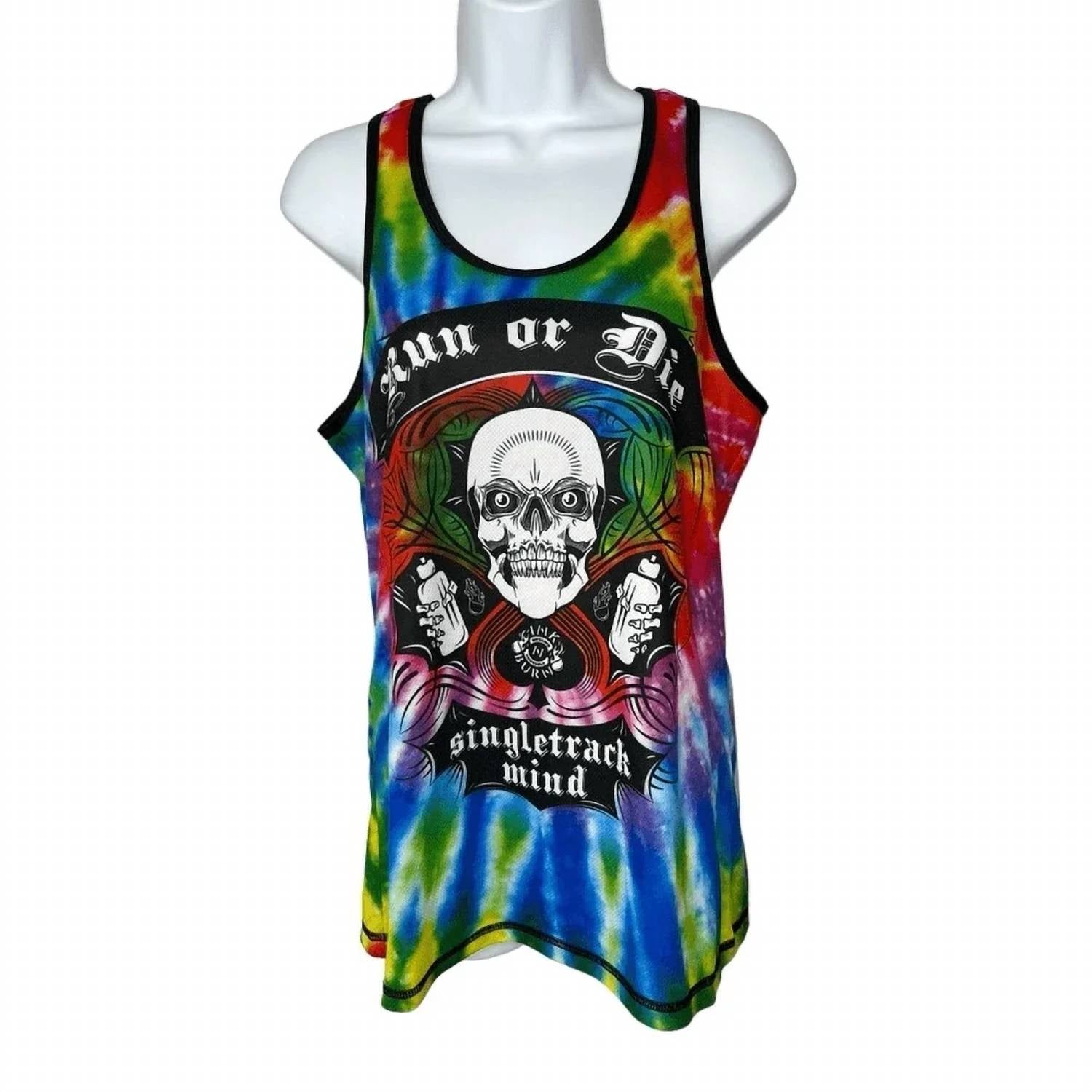 Inknburn - Women's Run Of Die Tie Dye Sunflower Singlet