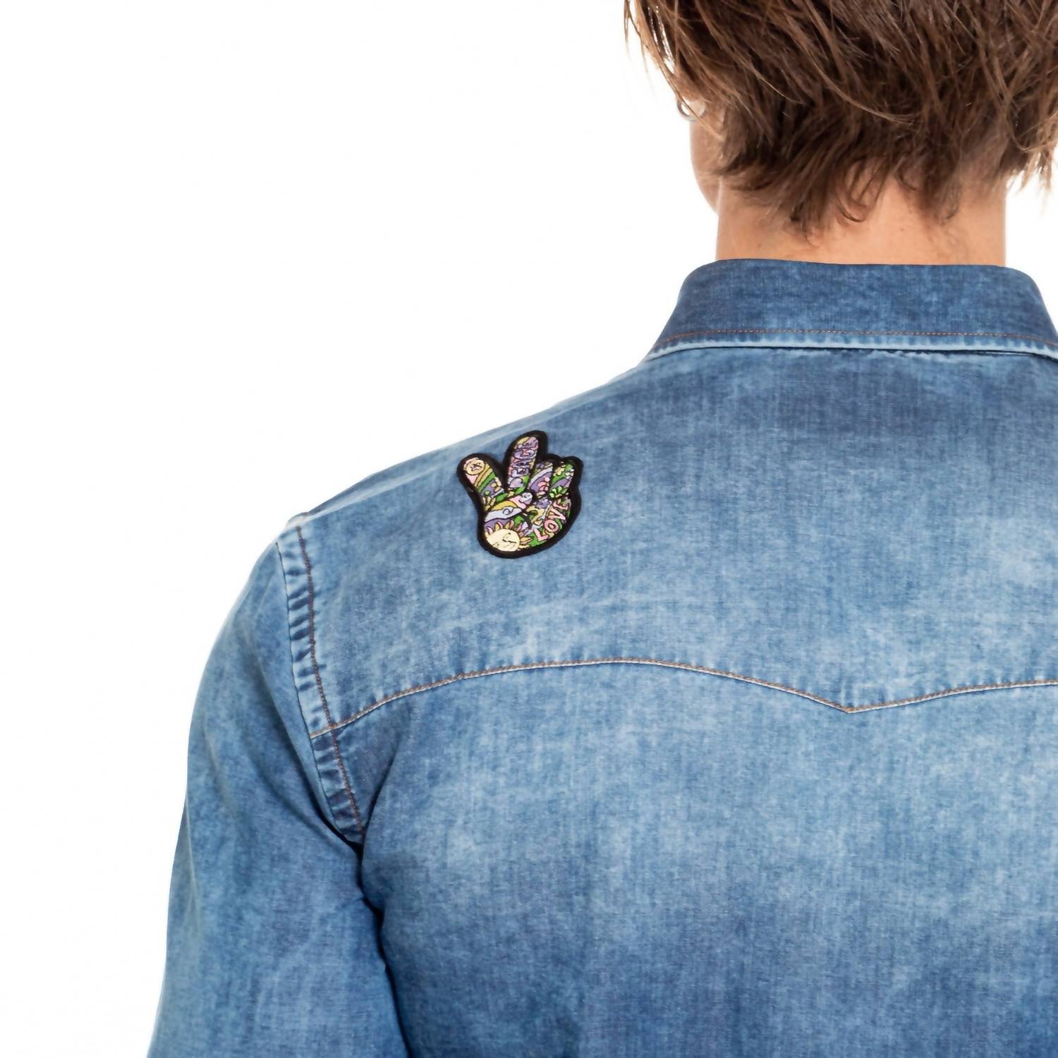 Eight X - Happy Days Patched Denim Shirt