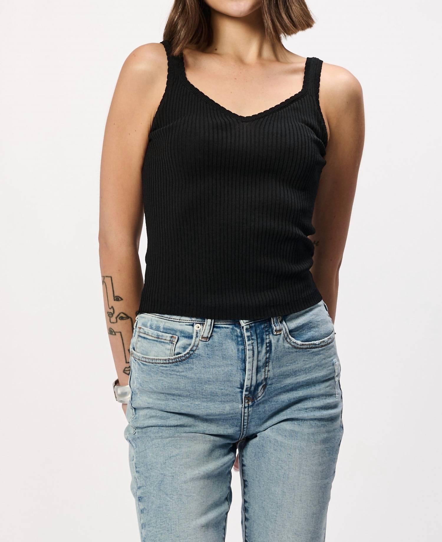 Another Love Riri Tank Top in black - women's tank top