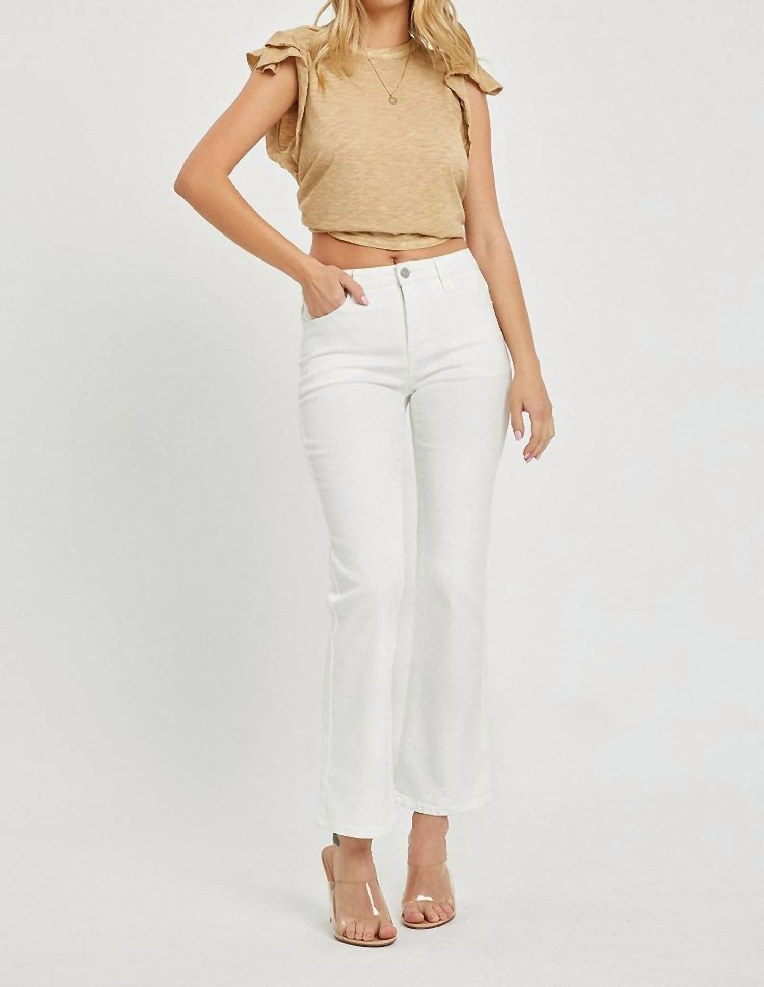 Risen - Mid Rise Ankle Bootcut Jeans