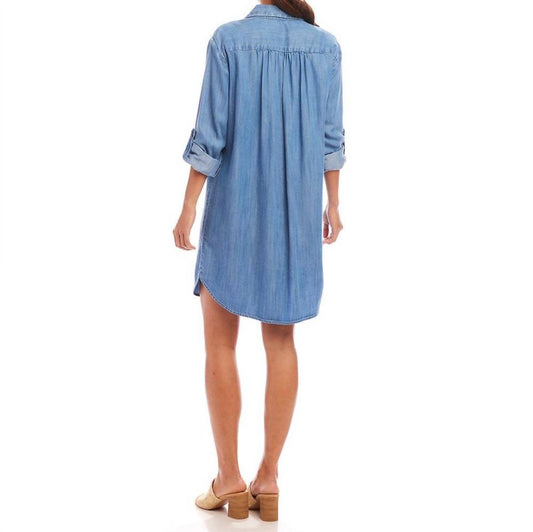 Karen Kane - Roll Tab Chambray Shirtdress