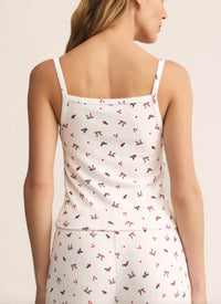 Z Supply Cameron Holly Cami in white - women's sleepwear - detail view