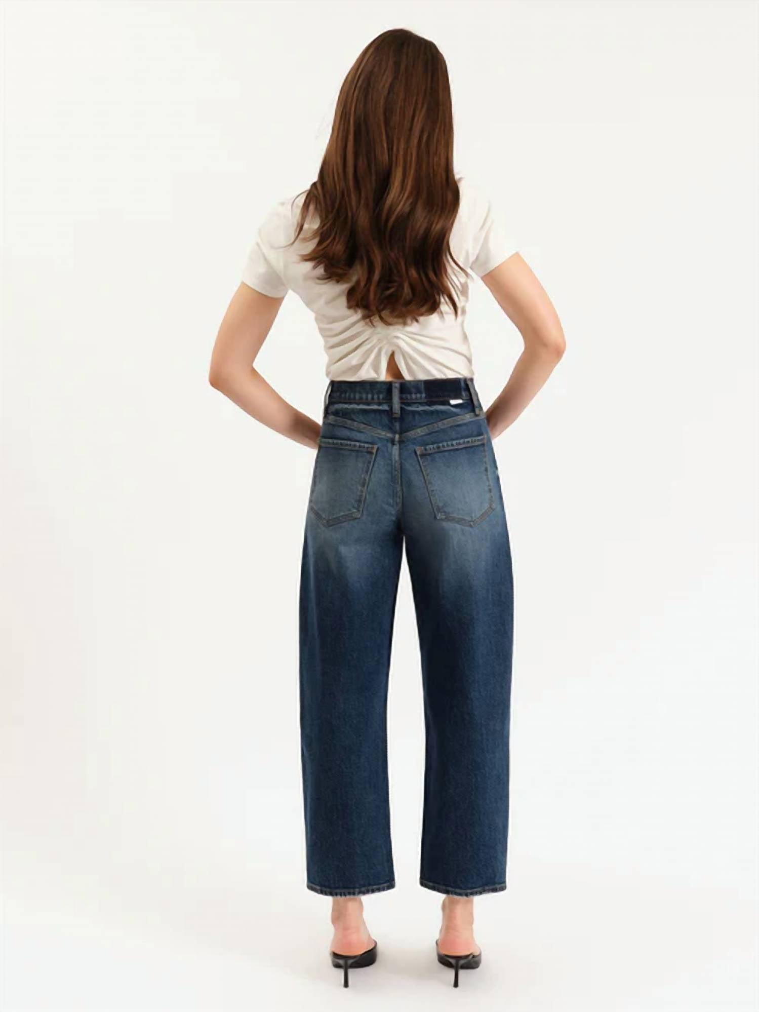Daze - Westward High Rise Barrel Leg Jeans