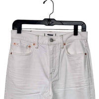 AE77 Women's Stretch Cotton Blend Denim Jeans in white - women's jeans - detail view