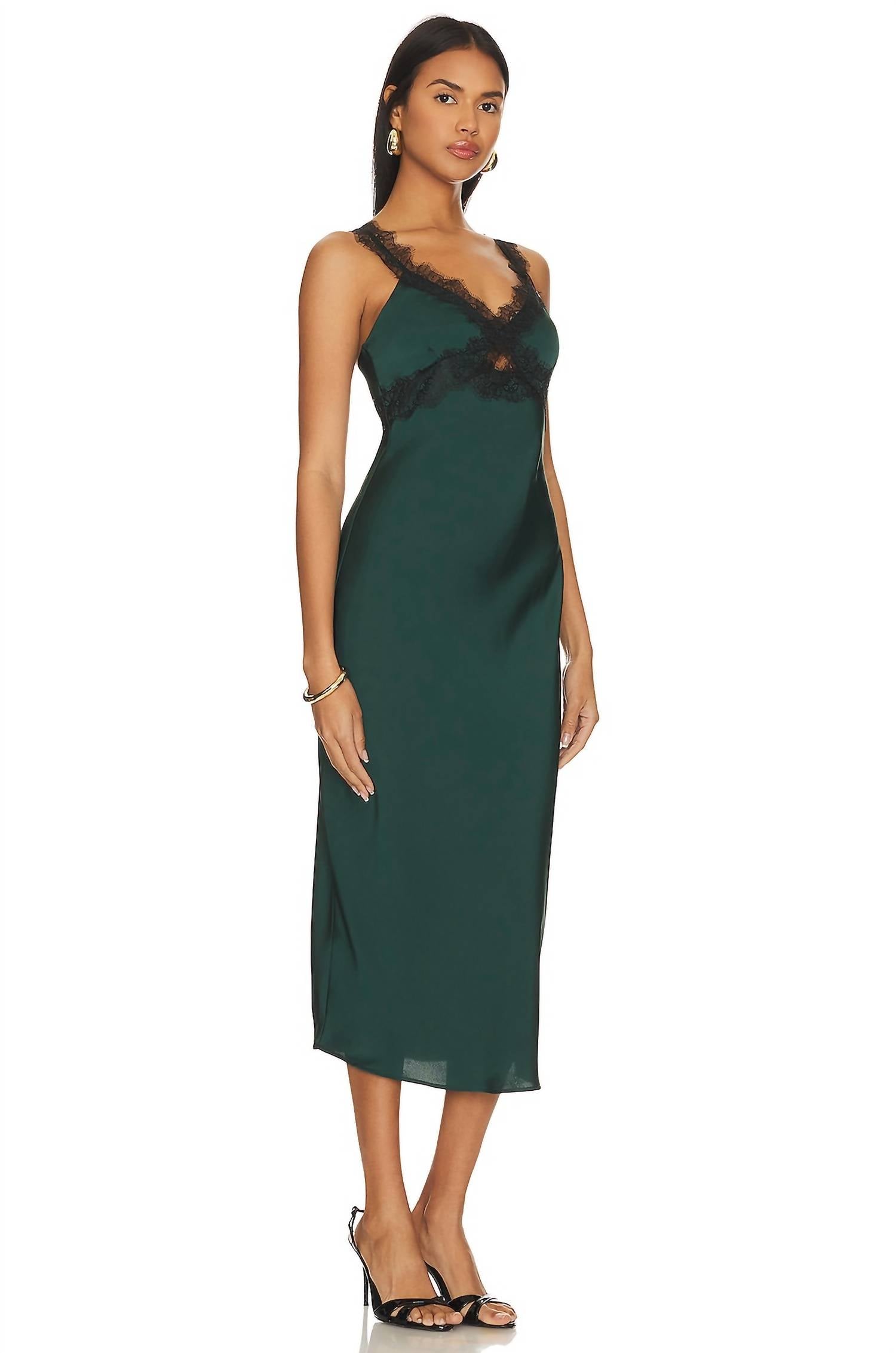 Minkpink - Erin Lace Trim Midi Dress