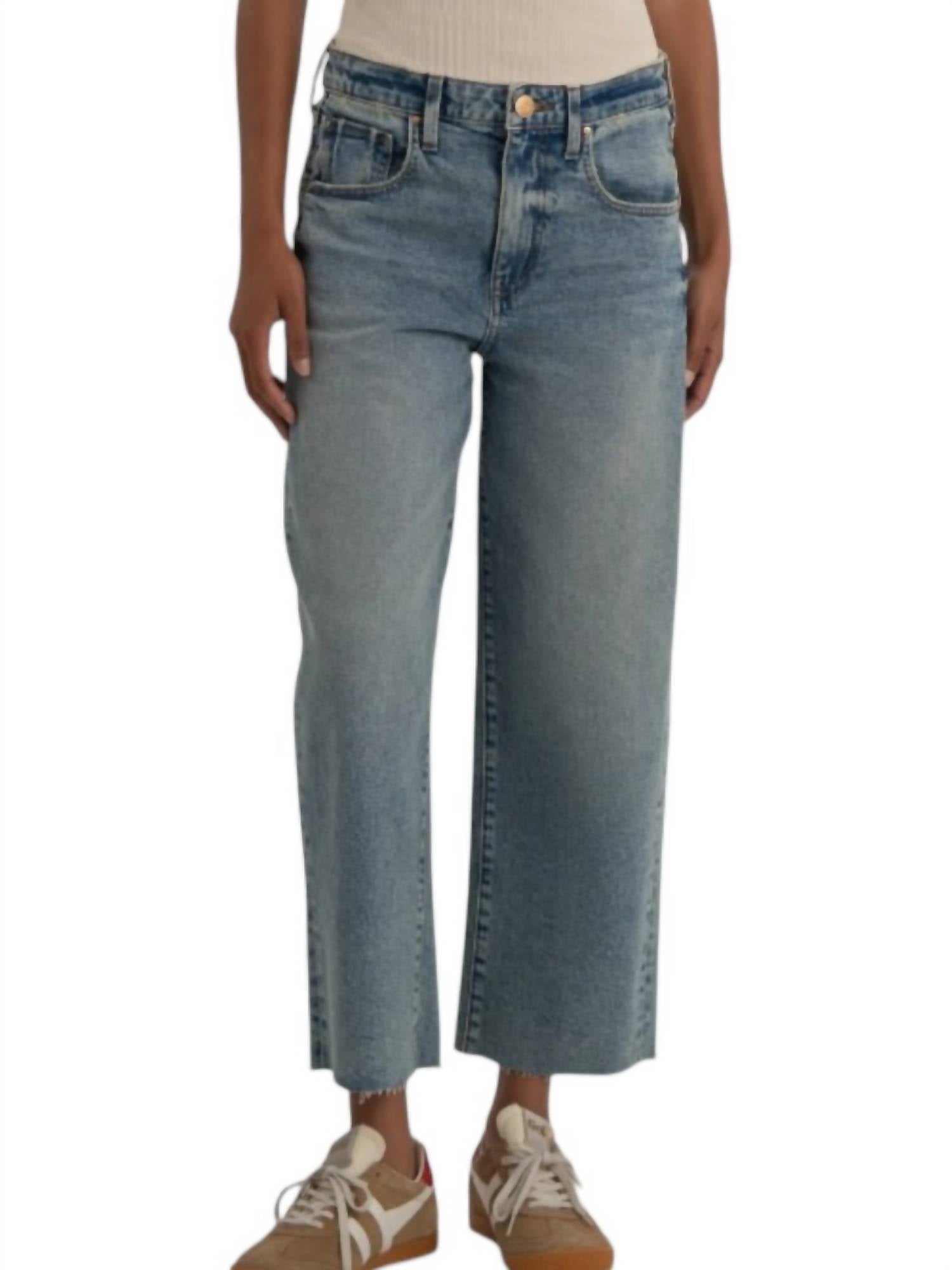 Kut From The Kloth - Gwen Raw Hem Crop Wide Leg Jeans