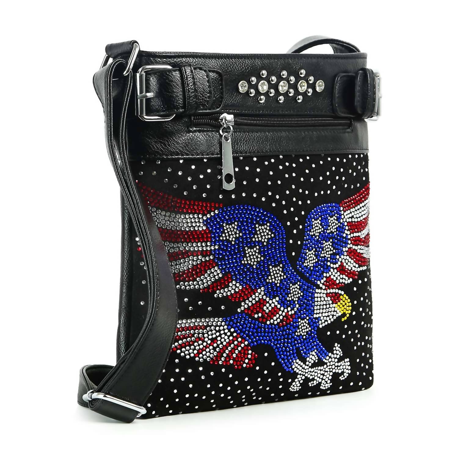Handbag Express - Patriotic Bling Crossbody Handbag