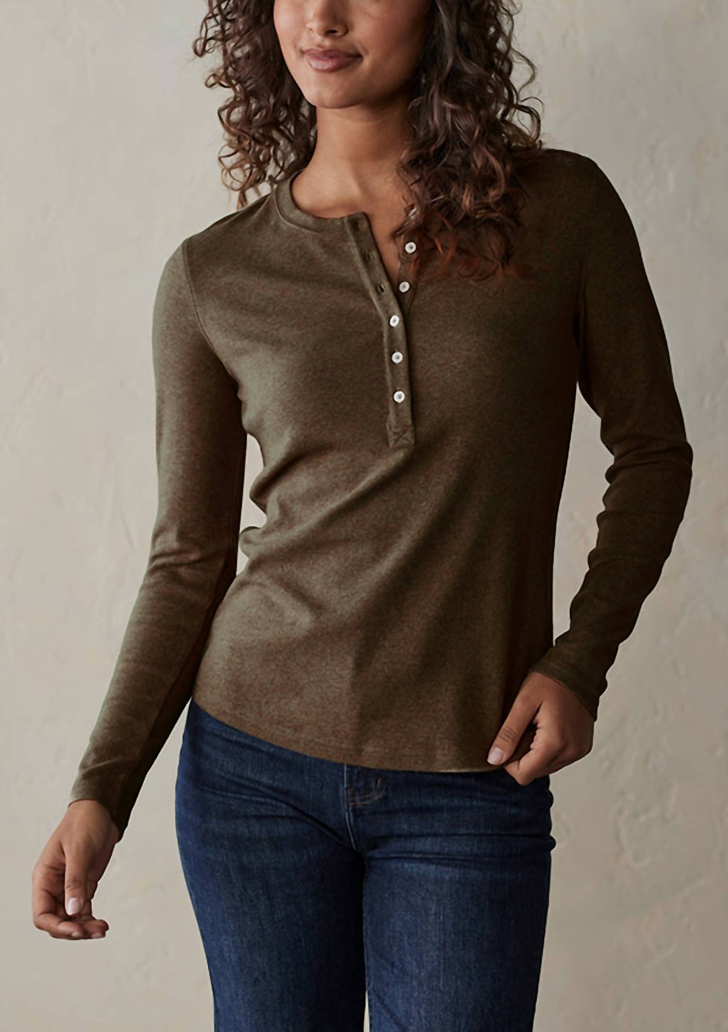 The Normal Brand - Puremeso Long Sleeve Henley Top