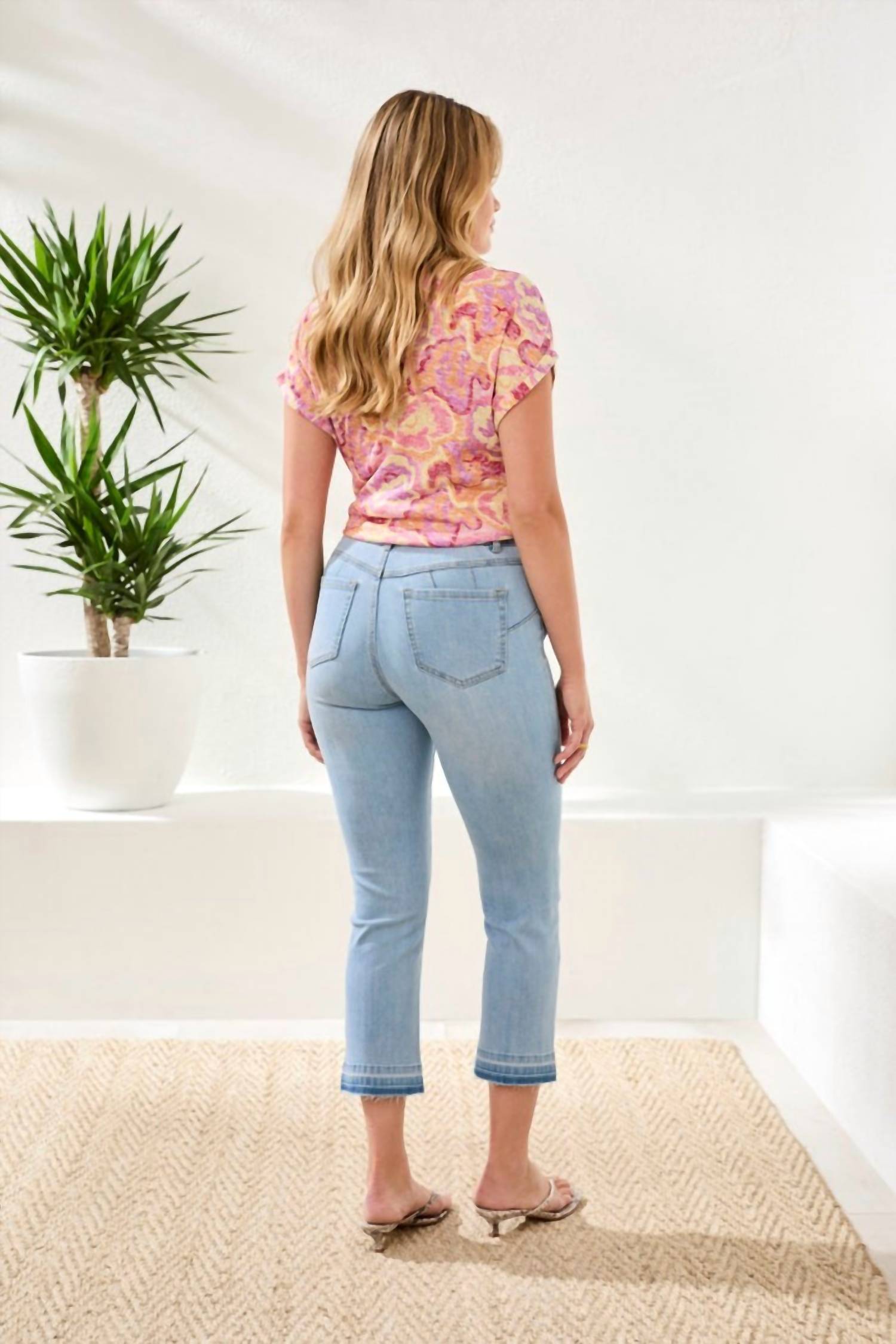 Tribal - Cap Sleeve V-Neck Top