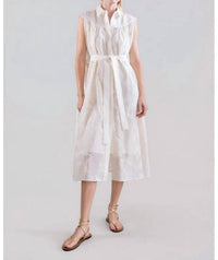 Psophia - Ethereal Botanical Tencel Shirt-Inspired Dress