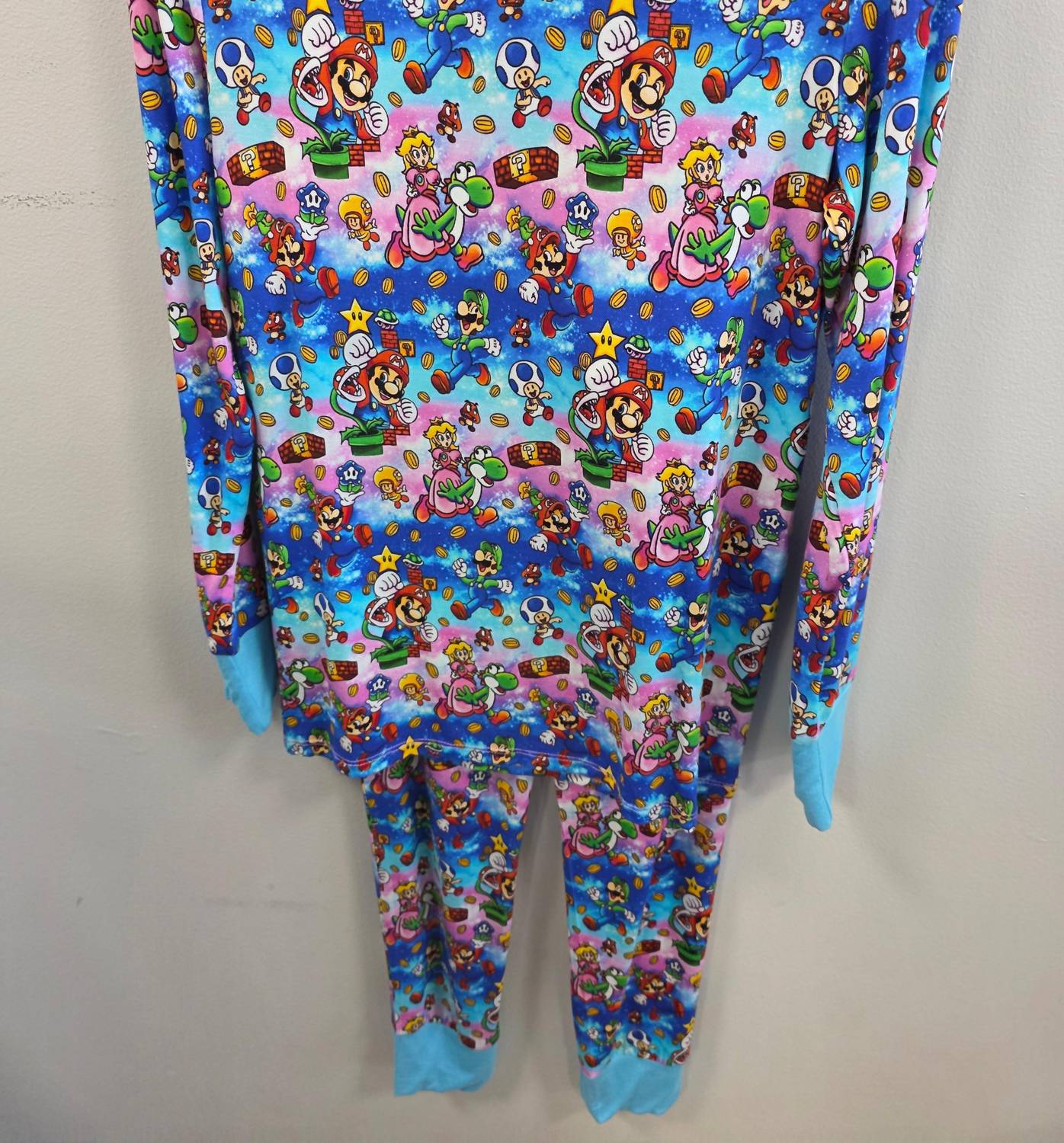 Charlies Project Boy's Mario World Bamboo Loungewear in blue - kids' sleepwear