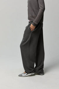 Asher Agnes Boucle Sweatpants in vintage black - women's pants - detail view