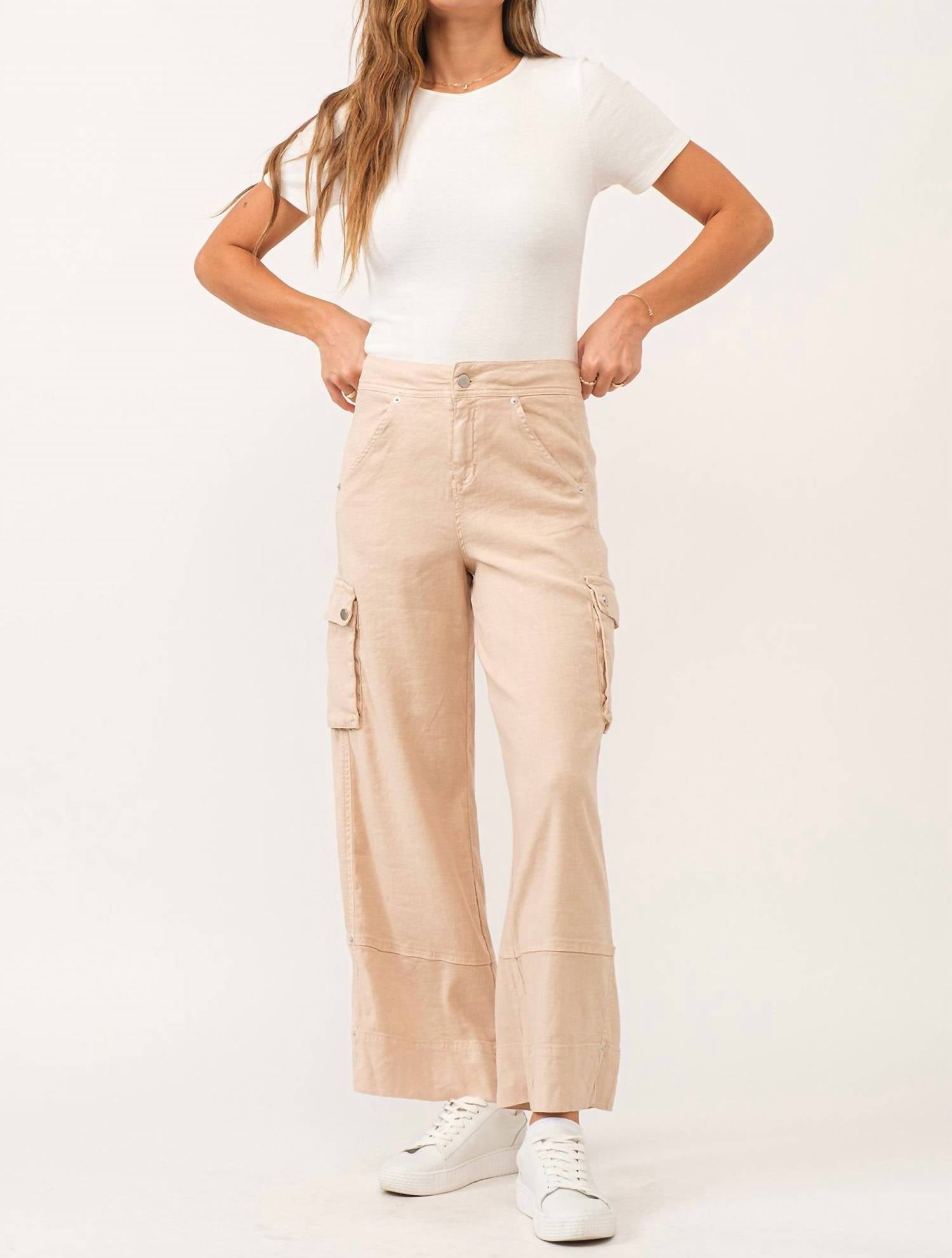 Dear John Denim - Marvin Wide Leg Cargo Soft Seashell Pants