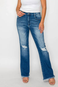 Bytos - High Rise Boot Cut Leg Jeans - Plus