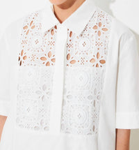 Suncoo - Cross Button Front Mini Dress