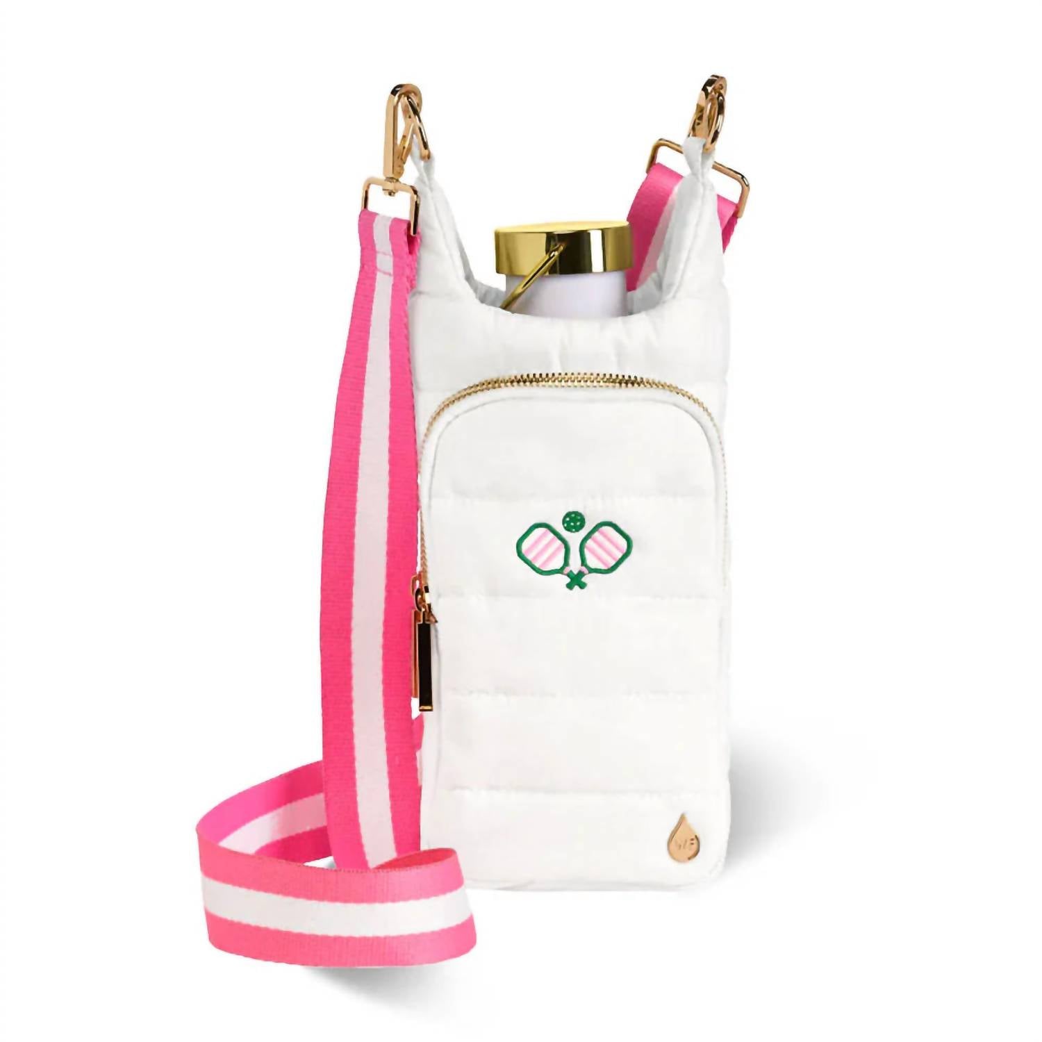 Wanderfull - Women's Nylon Pickleball Embroidery And Striped Strap Hydrobag