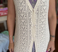 Sage The Label - Women's Tatum Crochet Duster Vest