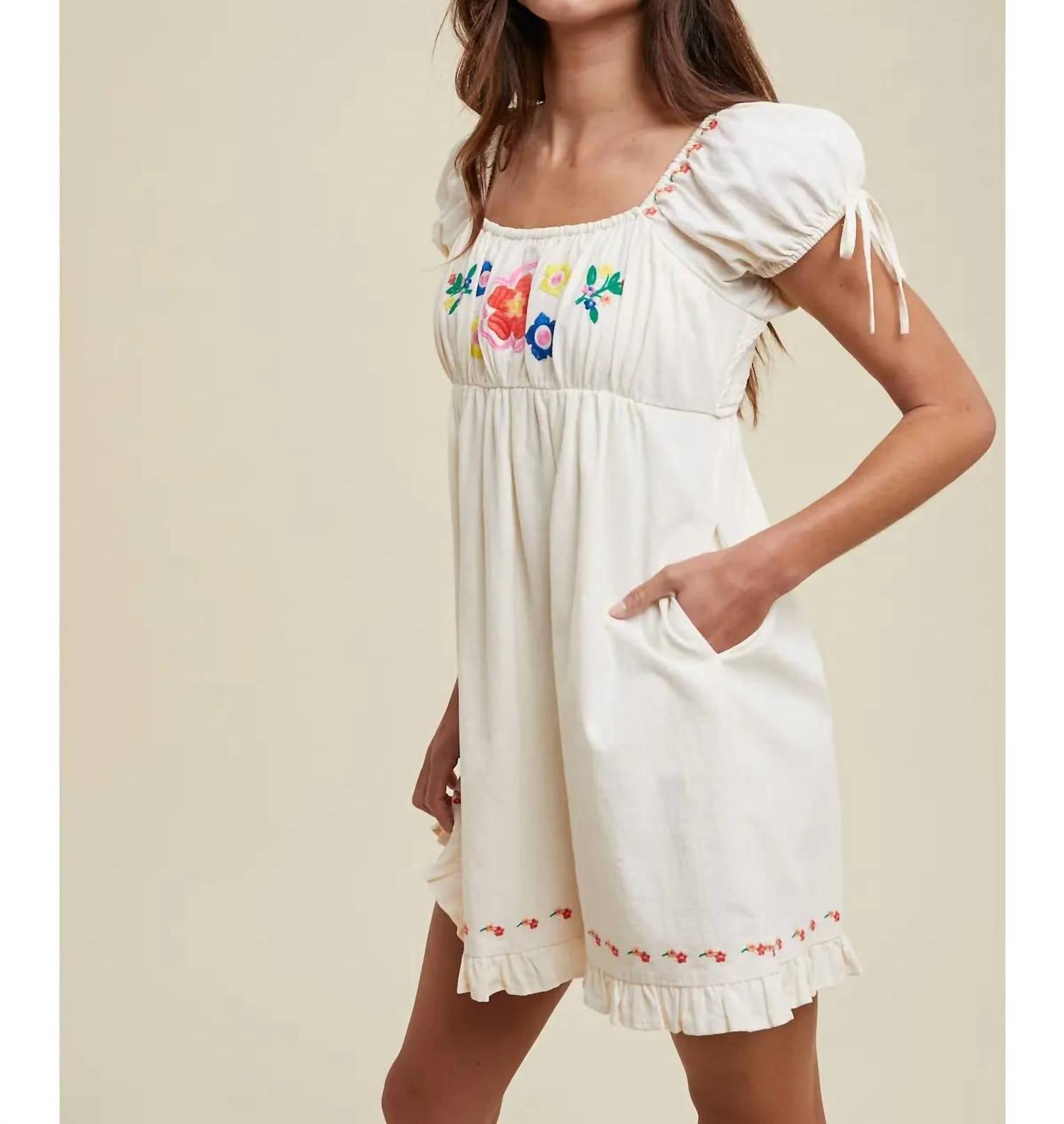 Wishlist - Embroidery Mini Dress