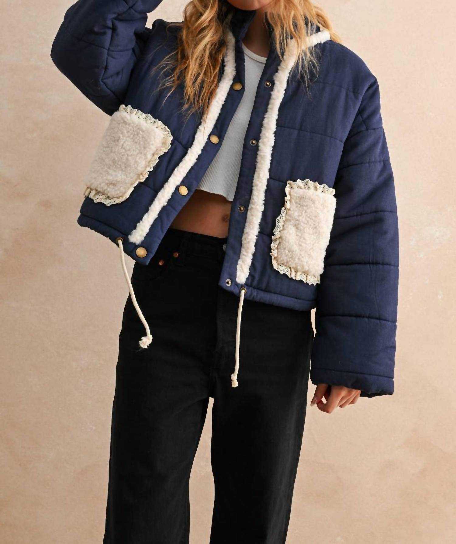 Miou Muse - Lana Sherpa Pocket Jacket