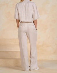 Elan - High Waist Pleated Trousers