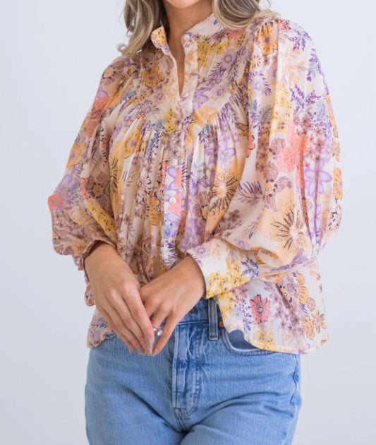 Karlie - FLORAL BOHO PLEAT TOP