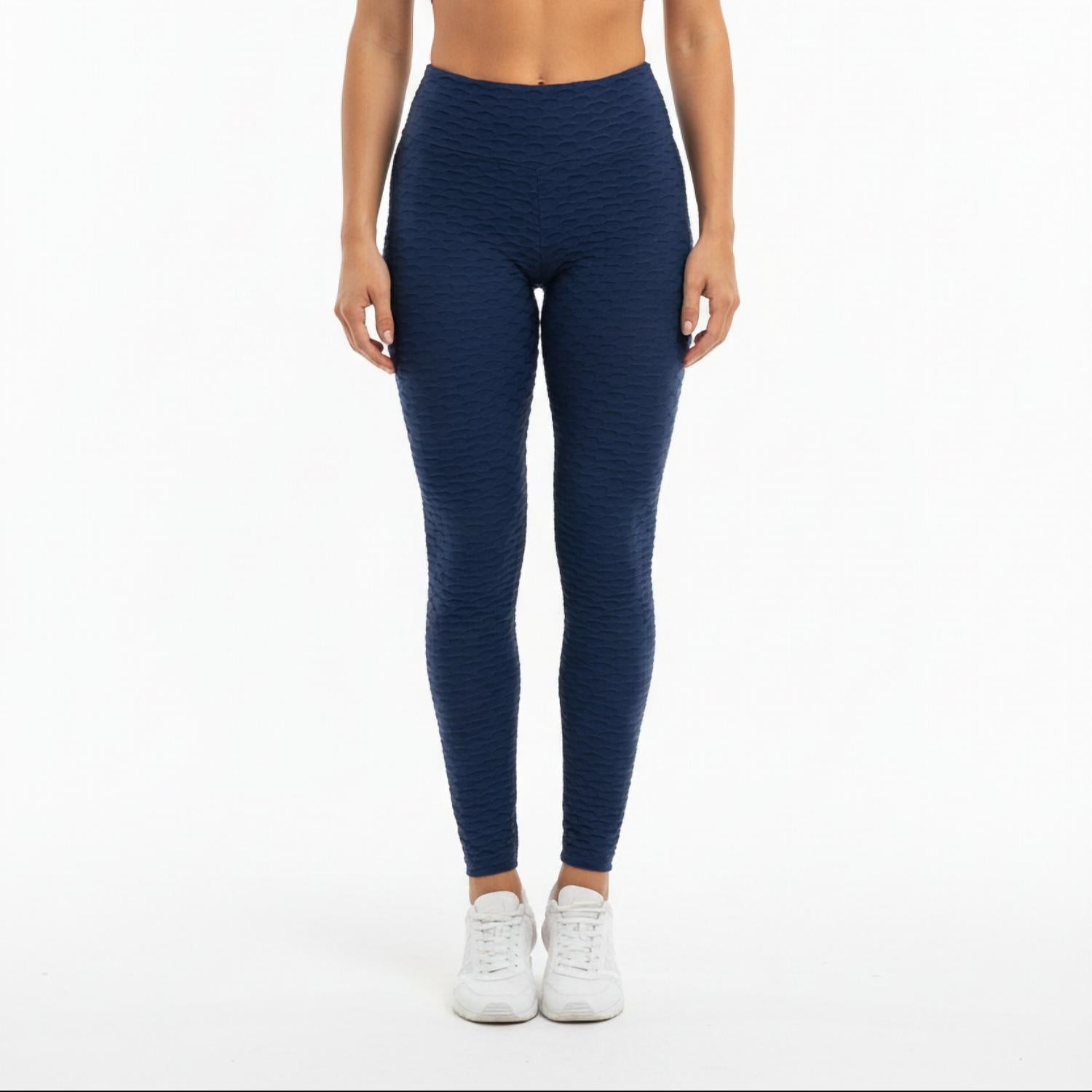 BBrazil Clothing Basket Weave Jacquard Long Leggings in navy - women's pants