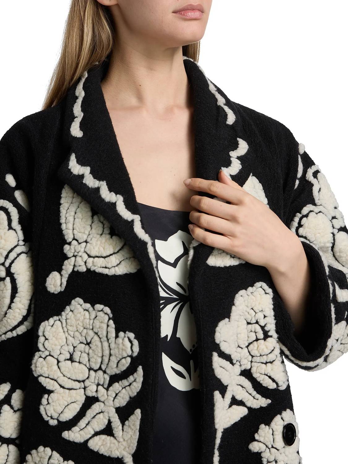Farm Rio - Floral Arabesque Fleece Coat