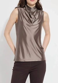 Lysse - Irina Satin Jersey Turtleneck Top
