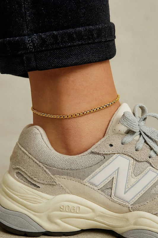 Eklexic - Women's Thin Luciana Anklet