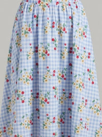 Easel - Women's Cherry Gingham Skirt