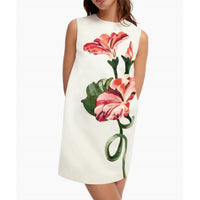 Leo Lin - Yvonne Applique Floral Mini Dress