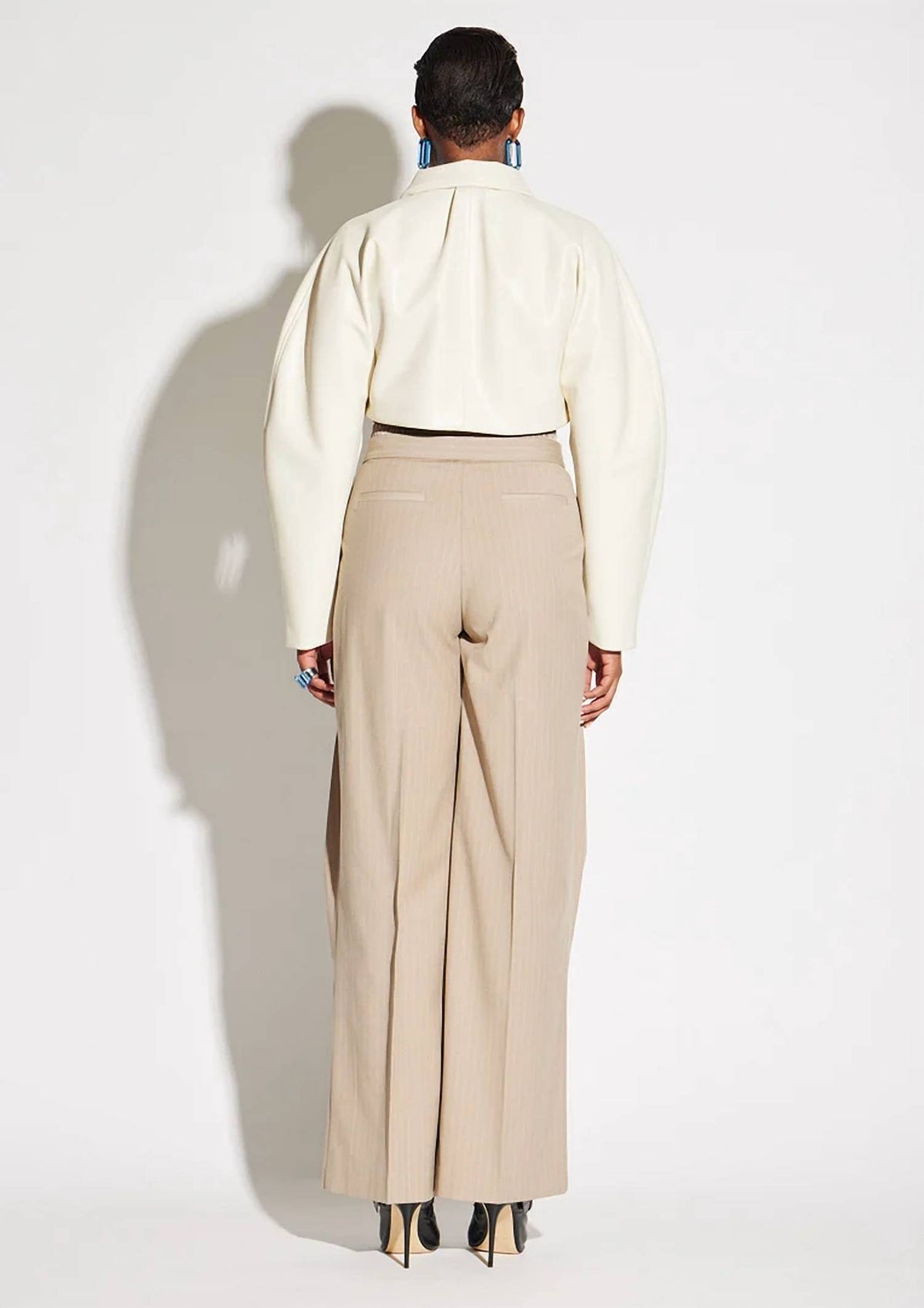 Circular Path - Crop Vegan Leather Jacket