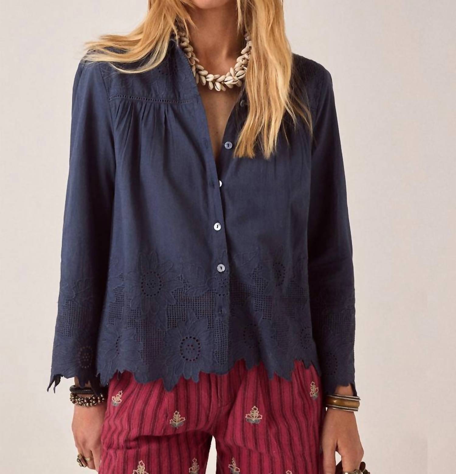 Maison Hotel Arbind Blouse in blue - women's blouse