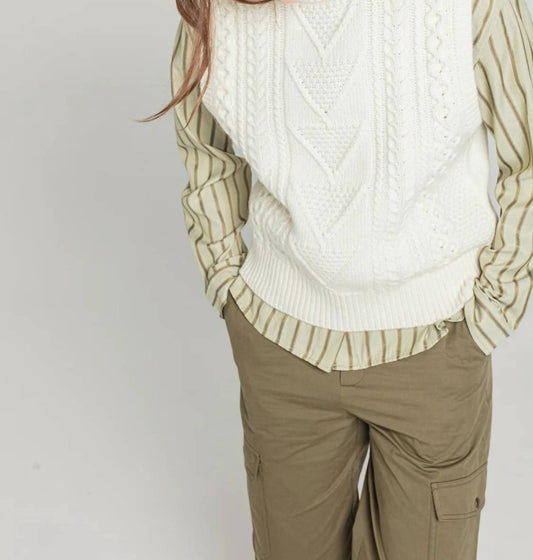 Le Mont Saint Michel - Saina Cable Sweater Vest