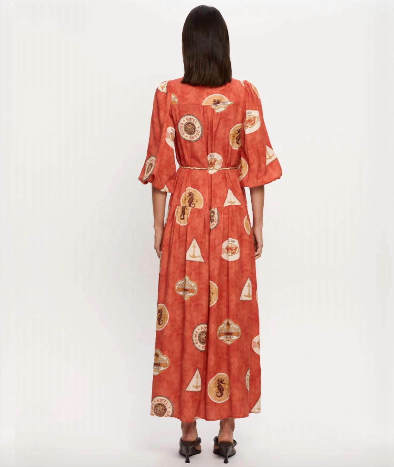 KIVARI Vacanza Maxi Dress in red - women's dress - view 4