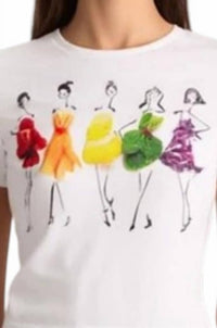 Alice + Olivia - Rylyn Short Sleeve Staceface Crew Neck Top