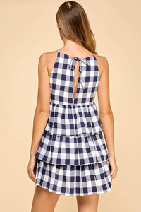 Tcec - Gingham Tiered Dress